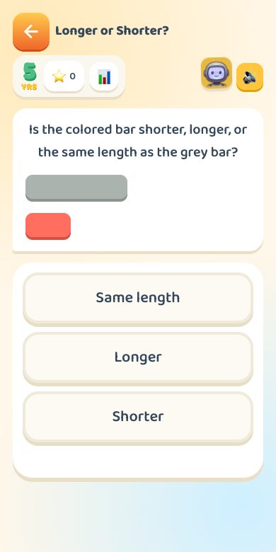 Longer or Shorter? — Age 5