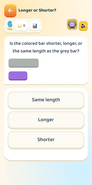 Longer or Shorter? — Age 6
