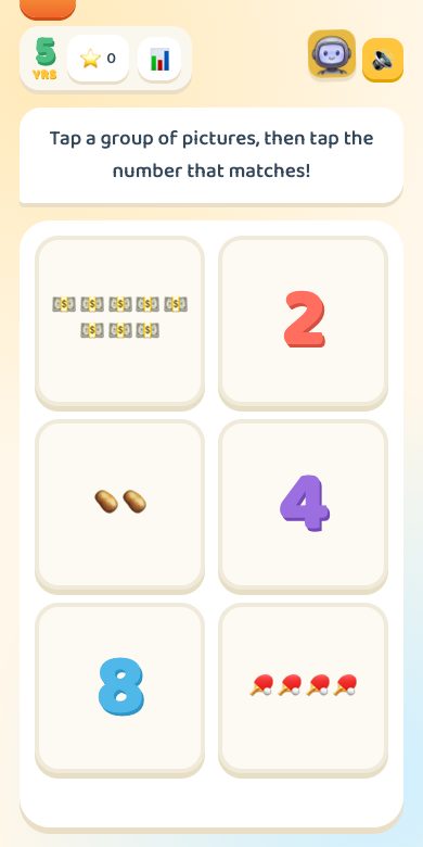 Match the Quantity — Age 5
