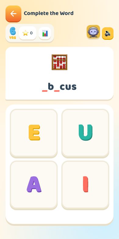 Complete the Word — Age 6
