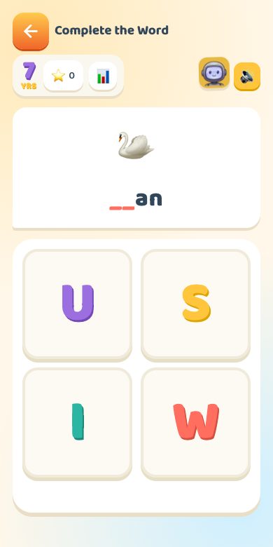 Complete the Word — Age 7